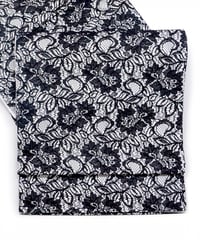 【新品】 【袋帯】 【お仕立済み】全通柄 西陣織 白黒 レース カジュアル 送料無料！【商品番号】90100038