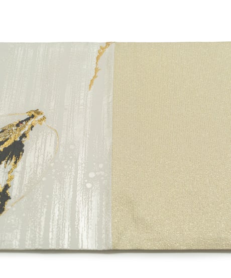 【新品】 【袋帯】 【お仕立済み】六通柄 オフホワイト 龍 証紙付 西陣織 カジュアル 送料無料！【商品番号】90100093