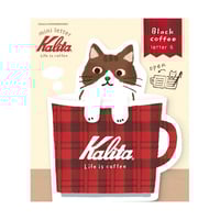 Kalita コーヒーカップミニレター Black coffee