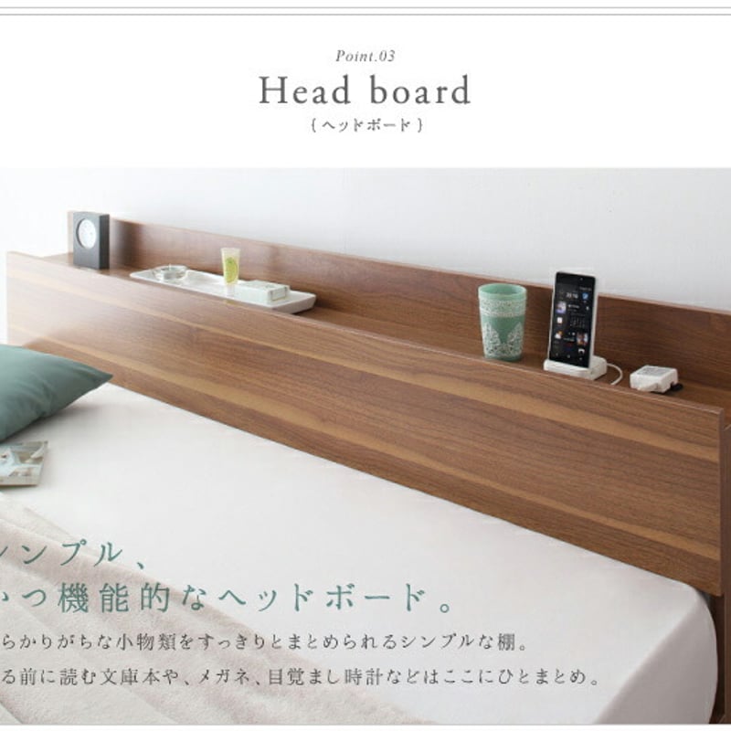 ベッドフレーム クイーン 棚・コンセント付収納ベッド Montray モントレー 棚・コンセント付収納ベッド Montray モントレー – precocirico