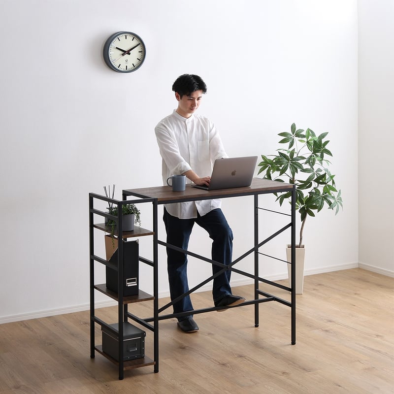 アールエフヤマカワ　ダークブラウン　ワーキングデスク　Ｗ８００ｘＤ６００　事務机 アールエフヤマカワ ダークブラウン ワーキングデスク