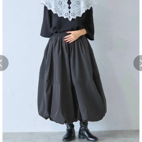 [ 再入荷] 再入荷裾切替タフタバルーンスカート.5445円の30%オフ