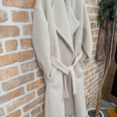 イタリア🇮🇹110cm丈圧縮ニットコート