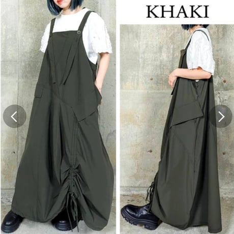 好評に付き再入荷‼️[再々入荷]裾シャーリングステッチJPSK　ジャンパースカート.9850円の30%オフ