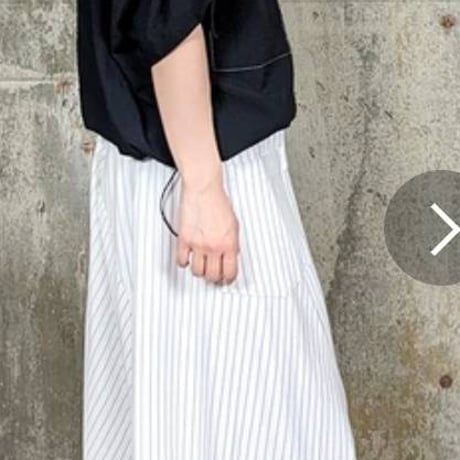 モードストライプサルエルパンツ