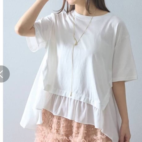 [新作]裾シフォンヘムフレアカット