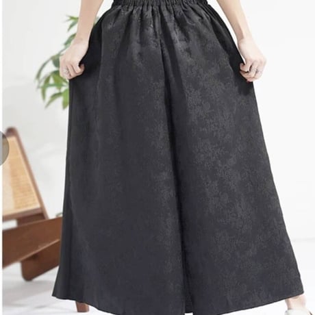 再入荷　異素材配色切替プリーツパンツ