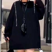 [再入荷]オープンジップリラックスビッグティーシャツ