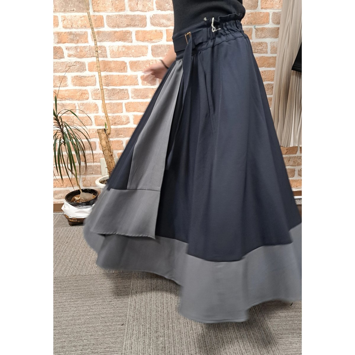 再入荷]配色ラップスカート | StudioV2