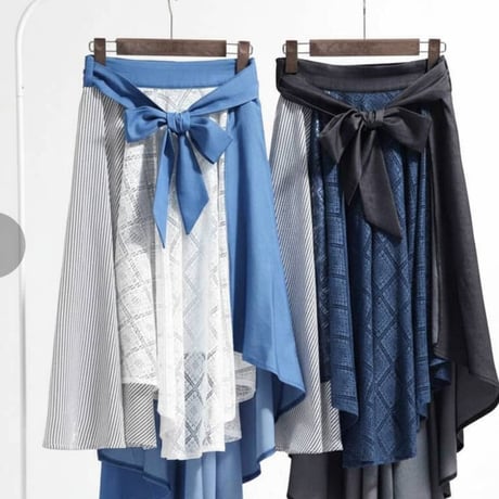レース&デニム■アシンメトリースカート