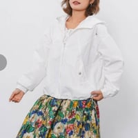 撥水加工ドロストデザインフードブルゾン