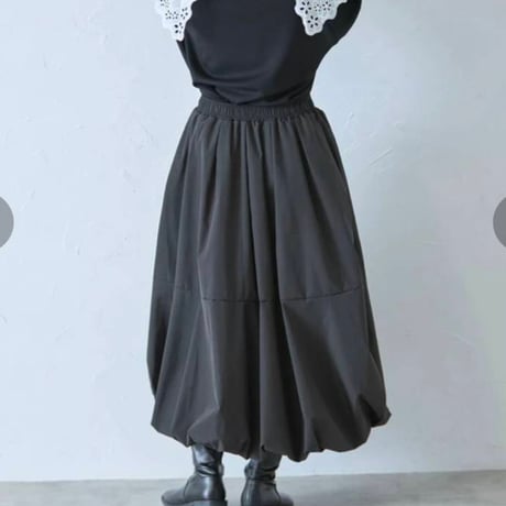 [ 再入荷] 再入荷裾切替タフタバルーンスカート.5445円の30%オフ