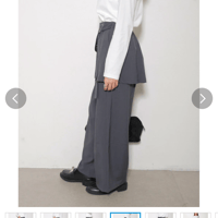 スカート付きパンツ　レイヤードデザイン