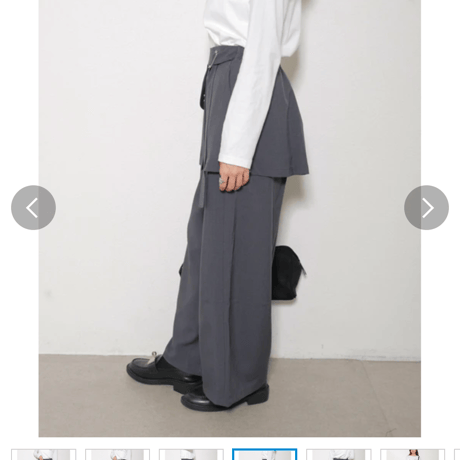 スカート付きパンツ　レイヤードデザイン