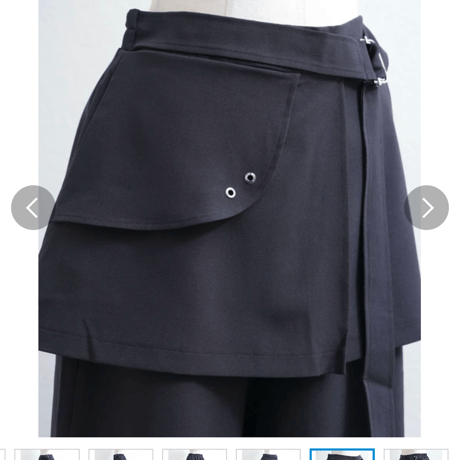 スカート付きパンツ　レイヤードデザイン