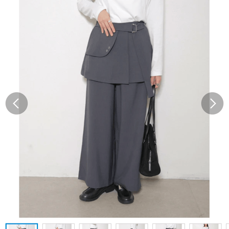 スカート付きパンツ　レイヤードデザイン