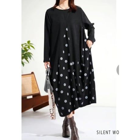 i+mu チェック柄 変形ワンピース 青系 ゆったり 40サイズ センソユニコ