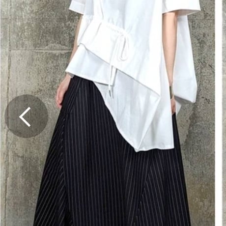 モードストライプサルエルパンツ