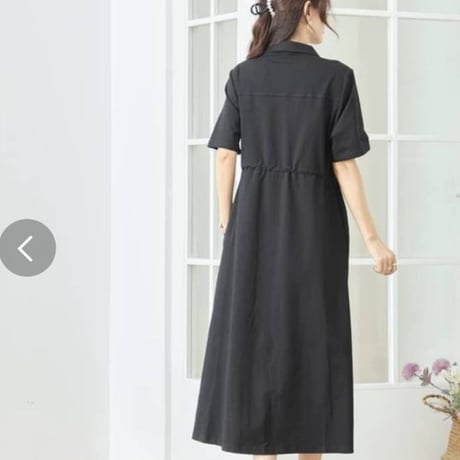 [新作]デニム異素材切替配色前ファスナーワンピース ブラック 8500円 30%オフ 5950円