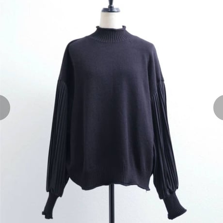[ 再々入荷] プリーツふんわり袖ニットプルオーバー
