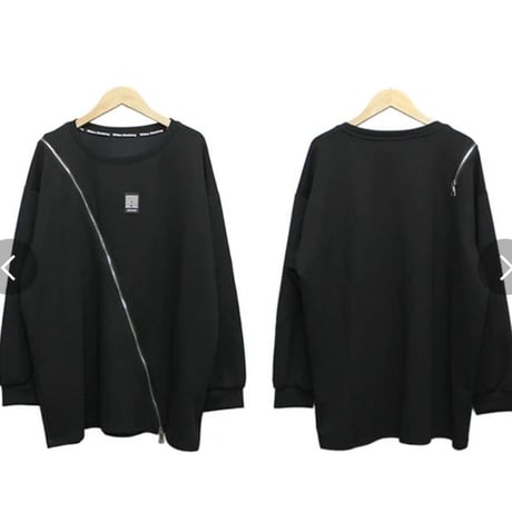 [ 再入荷] オープンジップリラックスビッグティーシャツ