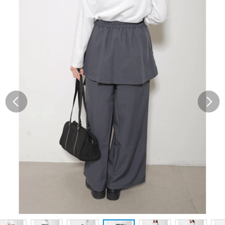 スカート付きパンツ　レイヤードデザイン