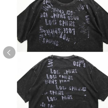 英字プリント　ピグメント加工ビッグTシャツ　むら染めヴィンテージ