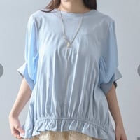[新作] 袖シアー切替デザインプルオーバー.4995円の20%オフ