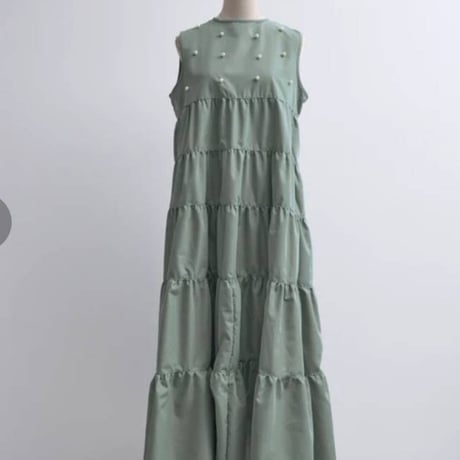 [再入荷]今年も大人気パールデザインノースリティーアドワンピース.6500円の30%オフ