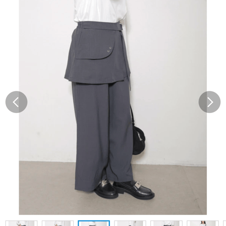 スカート付きパンツ　レイヤードデザイン