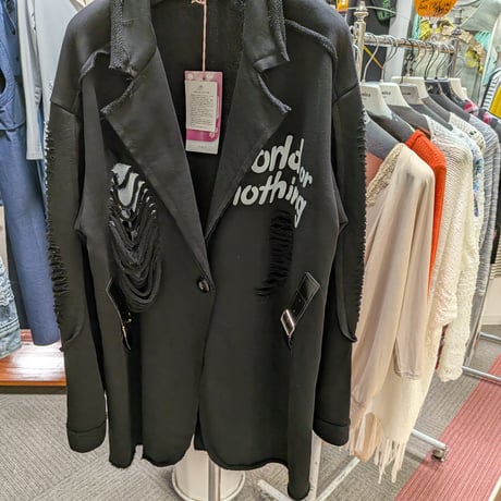 インポート(イタリアアート系)袖前身頃ダメージジャケット