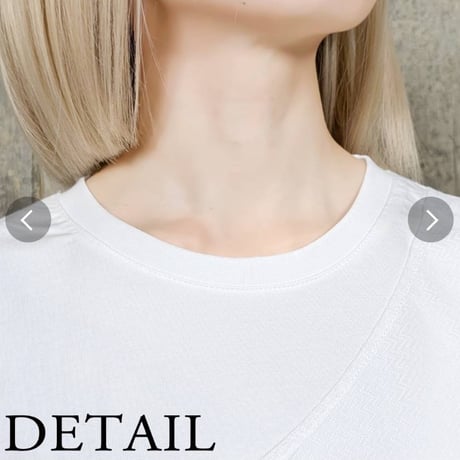 [モード] シアー異素材重ねデザインティーシャツ