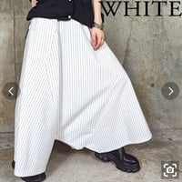 モードストライプサルエルパンツ