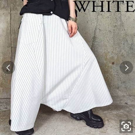 モードストライプサルエルパンツ