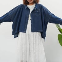 新作　(再々入荷)大人気　デニムボックスデザインシャツジャケット