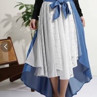 レース&デニム■アシンメトリースカート