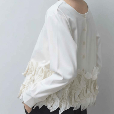 再入荷異素材フリルポンチ前後2ウエイガーデンセット可能