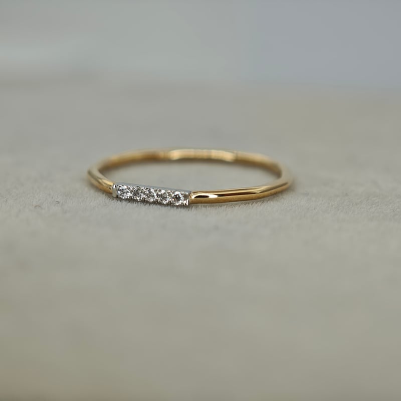 GLORY DESIGN】PT900/K18 ダイヤモンド 0.03ct リング サンプルサ