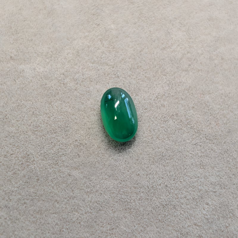 極上透明度】ミャンマー産 翡翠 0.492ct 6.4×4.0mm オーバル