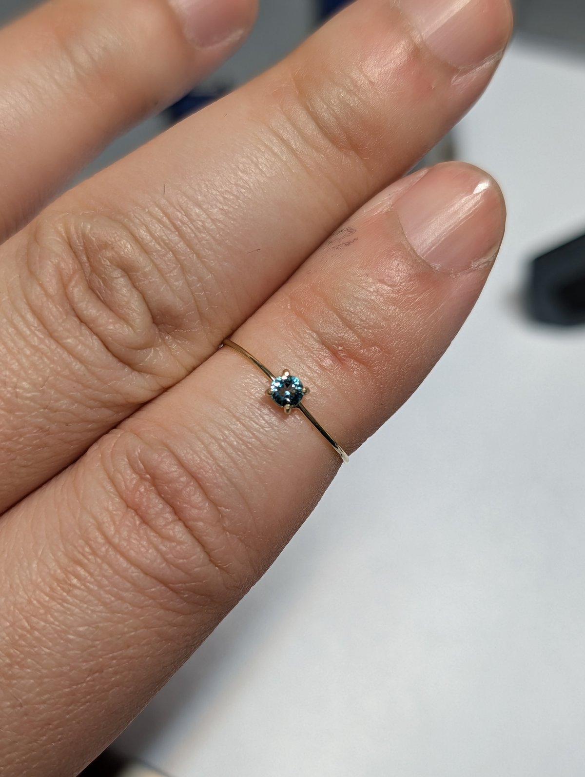 超華奢リング K10 9号 グランディディエライト 約3mm ※サイズ直し不可