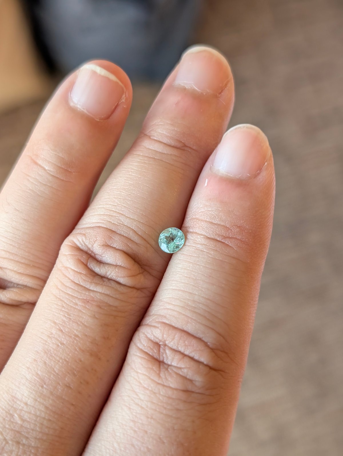 りり珍しいラウンドカット!!★モザンビーク産パーティーカラードトルマリン★ モザンビーク産ピンクトルマリン 1.634ctルース（CuO:0.1%,MnO:0.1%）