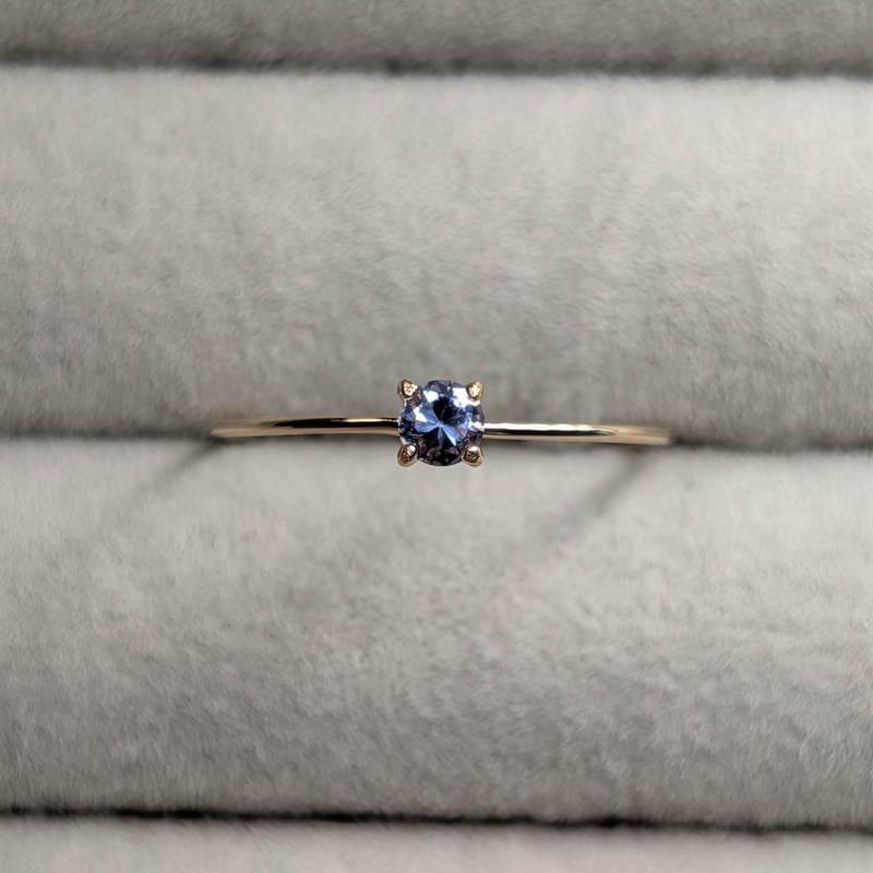 超華奢リング K10 11号 ブルー スピネル 3mm ※サイズ直し不可 | 鈴木屋