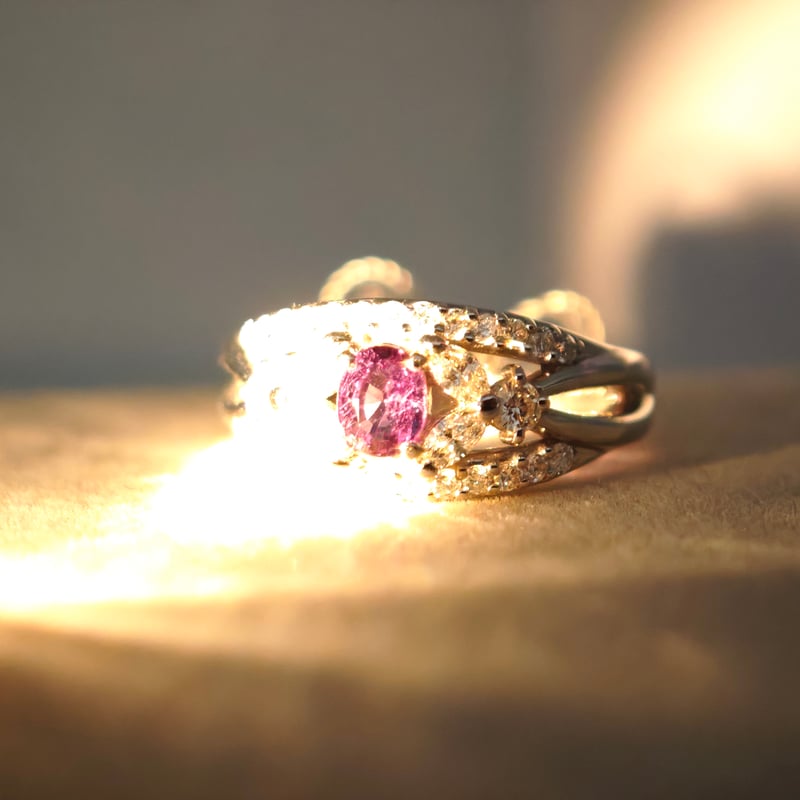 お取り置き】PT900 ベキリーブルーガーネット 0.532ct ダイヤモンド