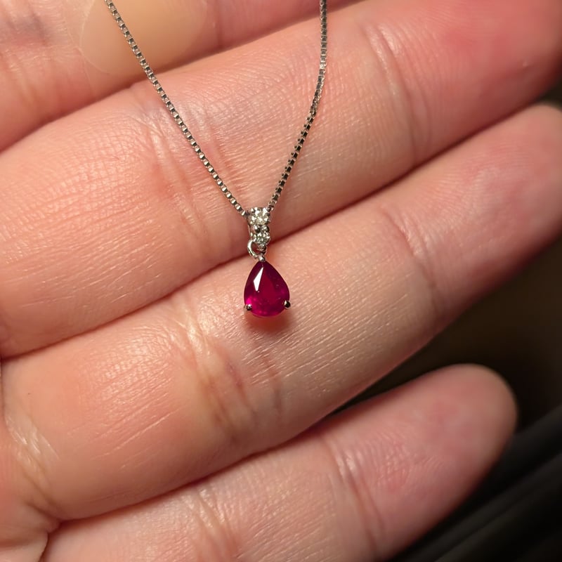 AIGS鑑別】PT950/850非加熱ピジョンブラッドルビー 0.49ct