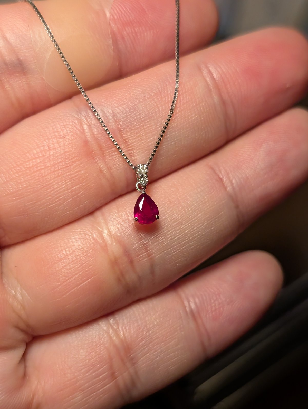 AIGS鑑別】PT950/850非加熱ピジョンブラッドルビー 0.49ct