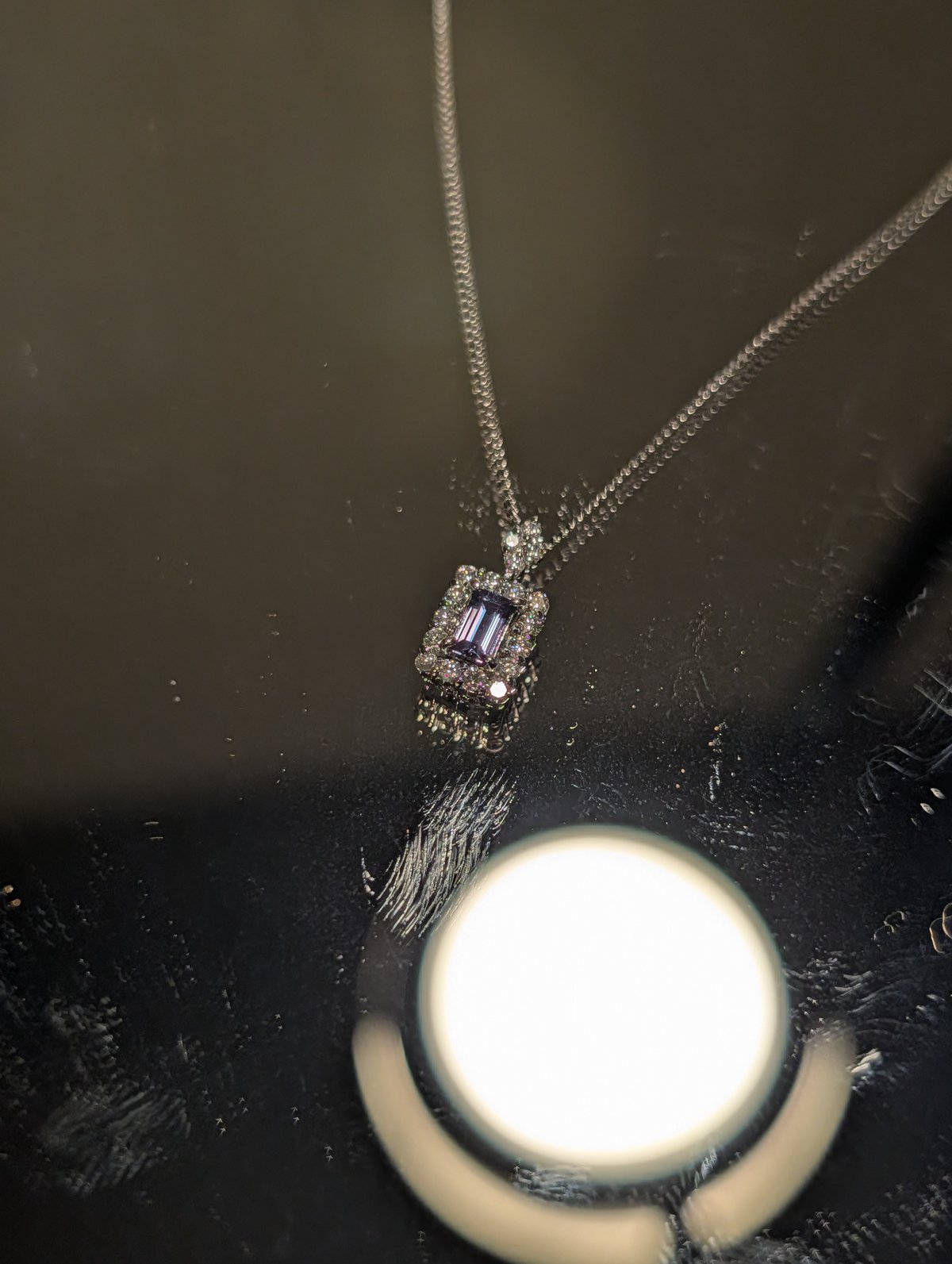 PT950/850アレキサンドライト 0.18ct ダイヤモンド 0.16ct ペンダント