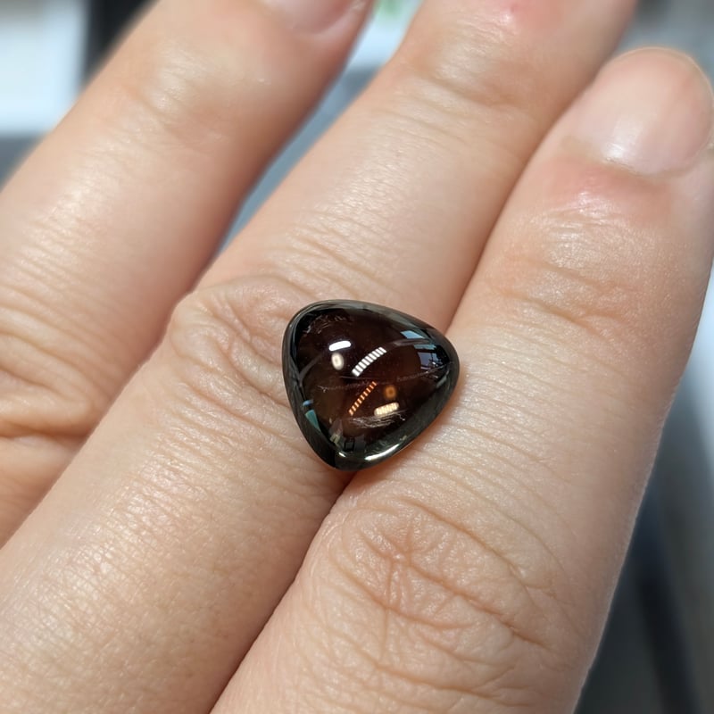 トルマリン ダブルカボション カット 7.11ct マロン ルース