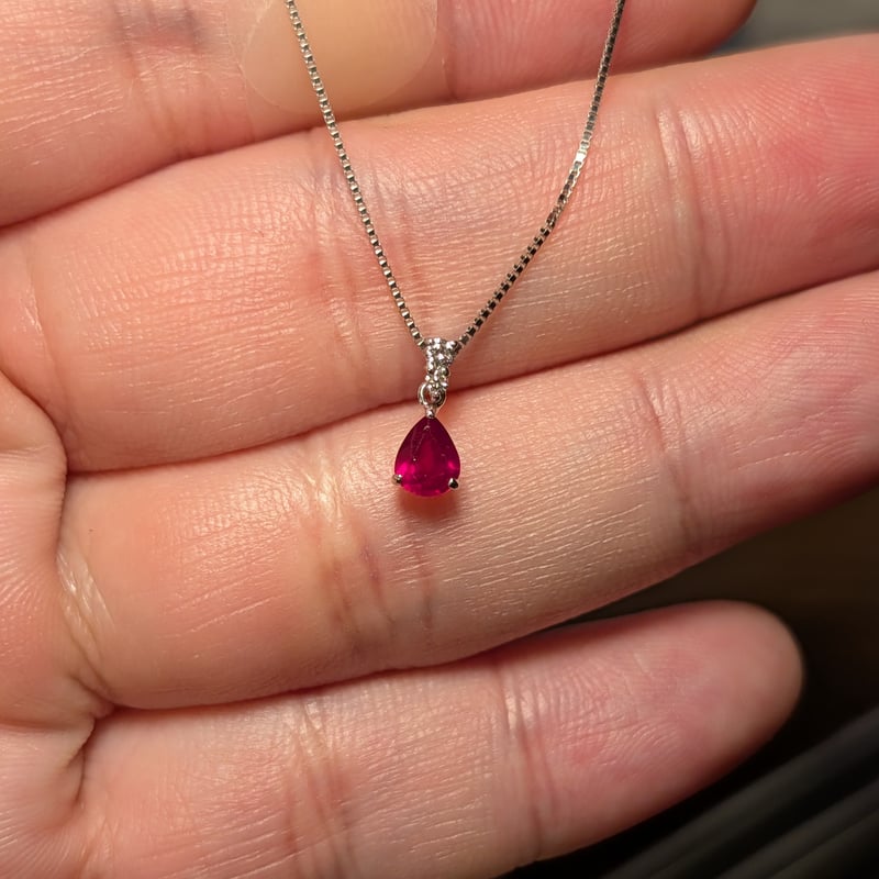 AIGS鑑別】PT950/850非加熱ピジョンブラッドルビー 0.49ct