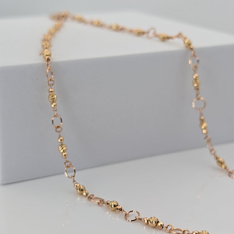 K18YG/ローズゴールド 45cm 5.62g スライドアジャスター付 コンビ