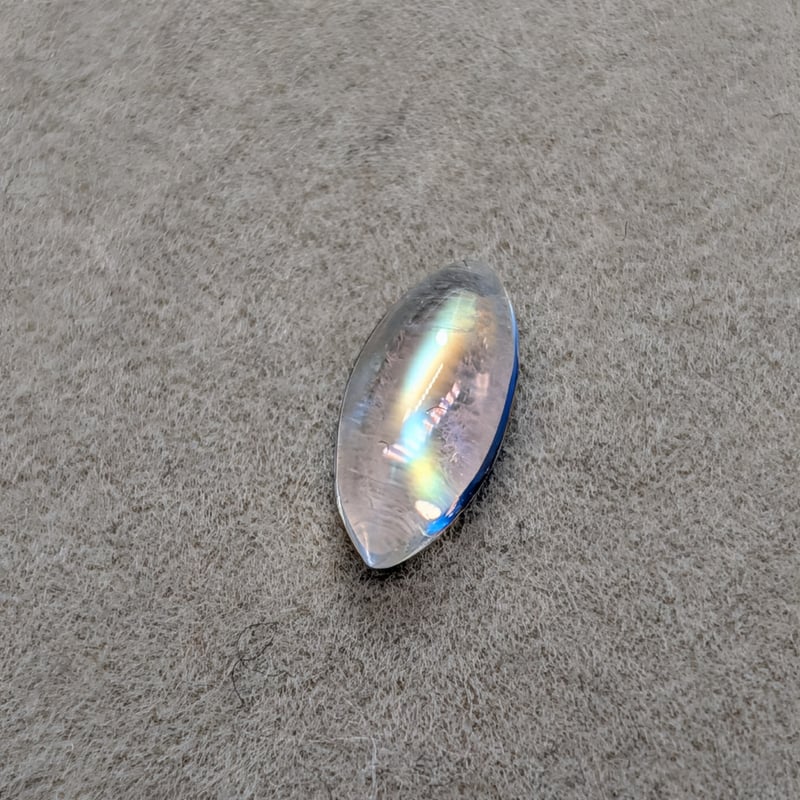 高品質　ラブラドライト　カボション　ルース ラブラドライト 0.57ct 7.98×3.95mm マーキス カボション カット